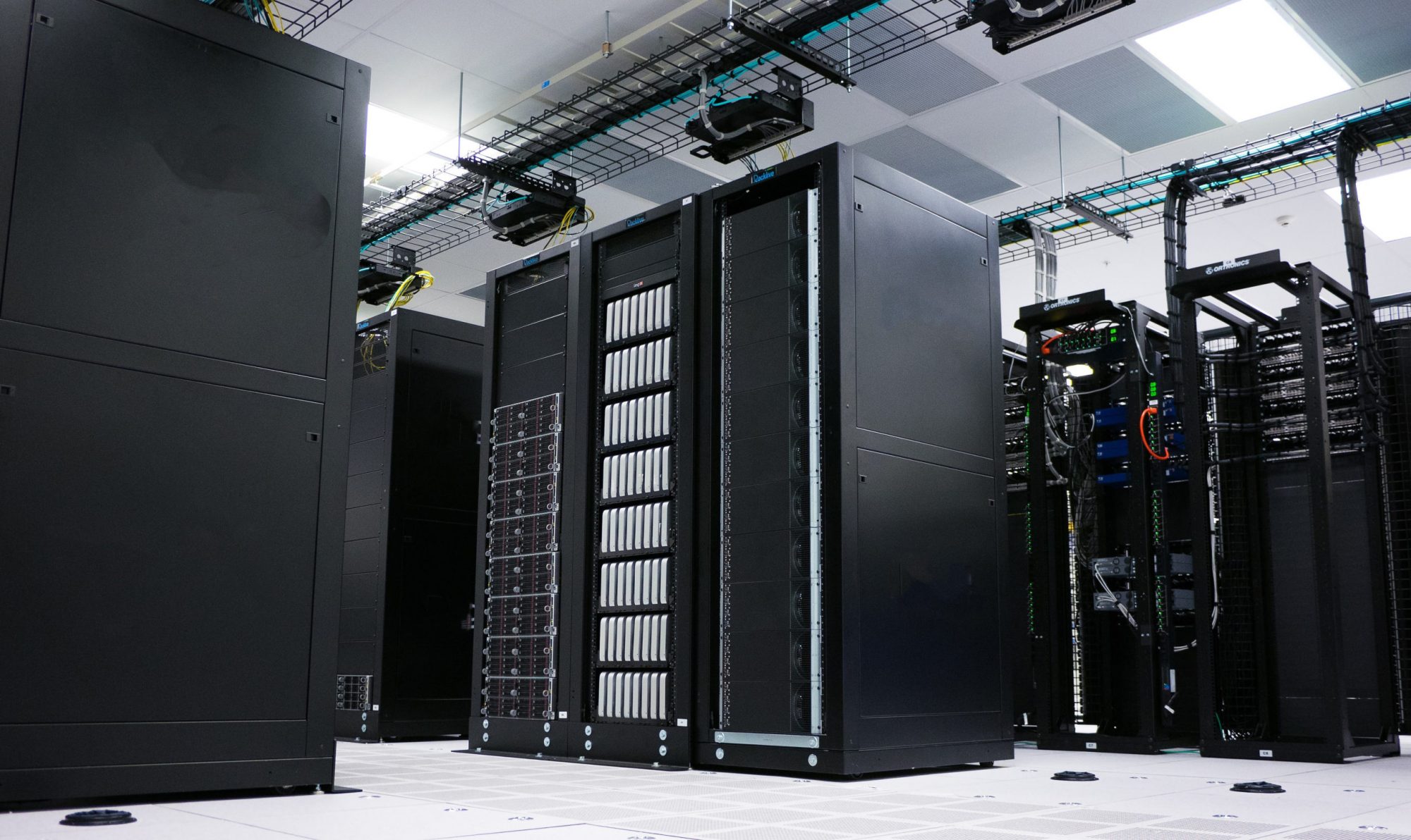 Server racks in a data center — the machines running your self-hosted n8n
