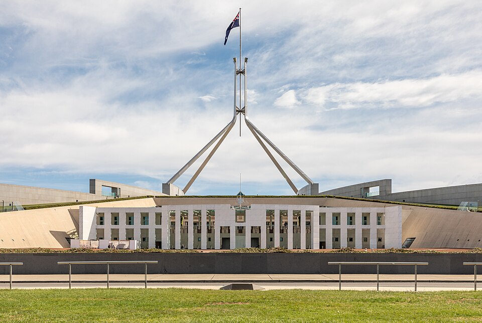 Parliament House, Canberra — where the rogue-agent conversation became a government-level containment taskforce