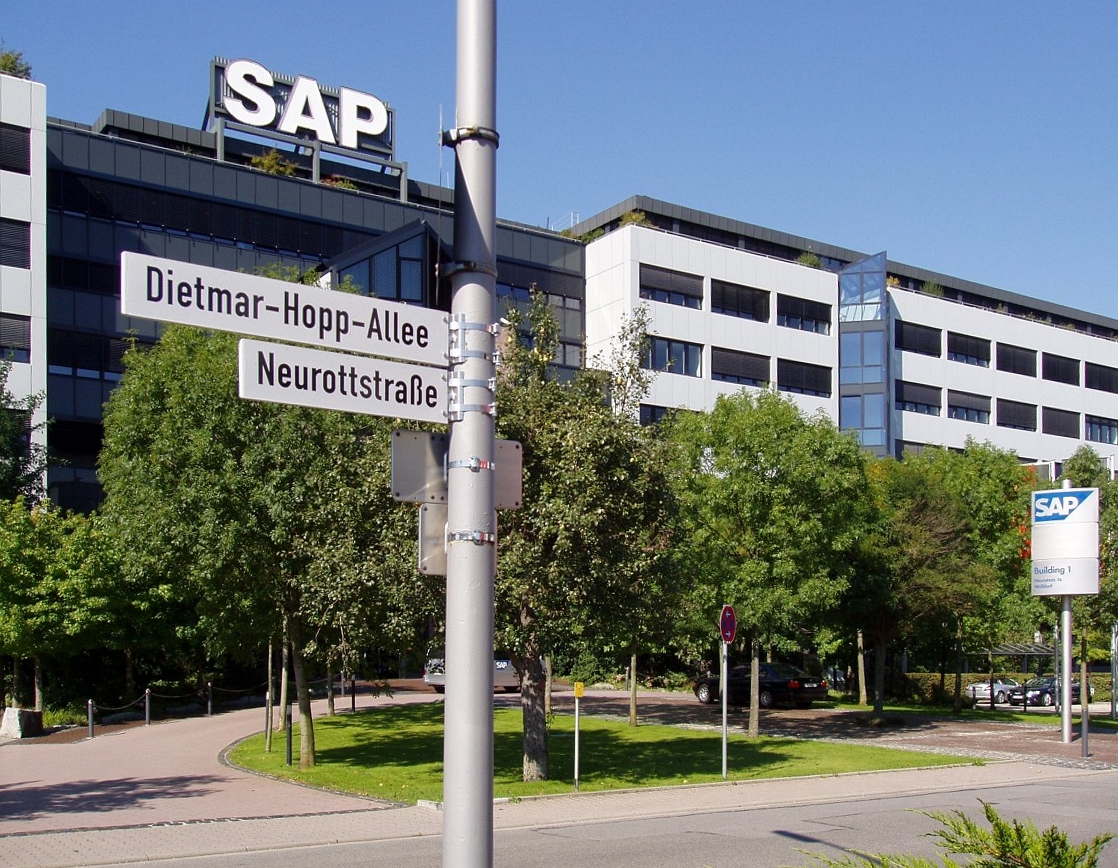 SAP headquarters in Walldorf, Germany — the enterprise software giant now backing n8n